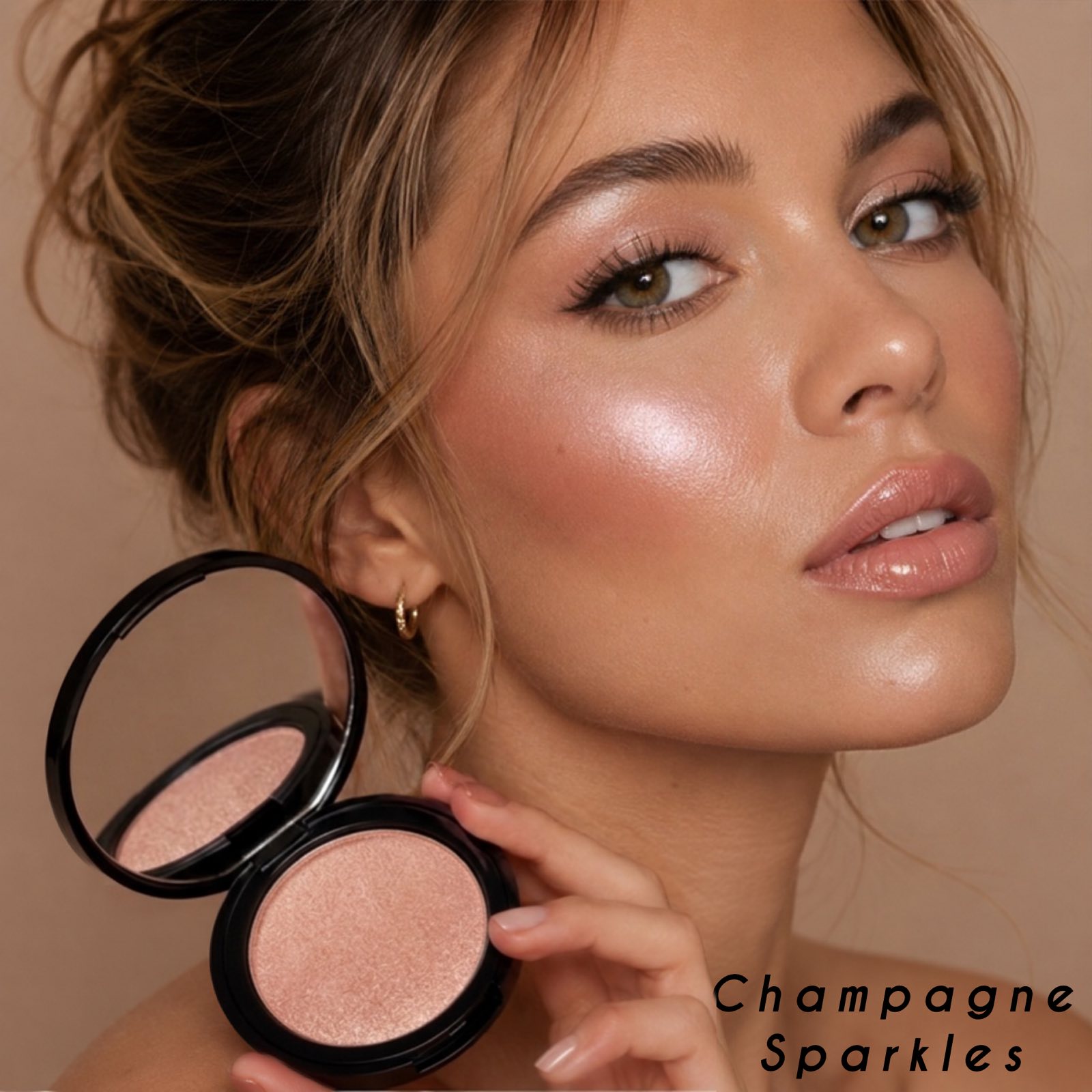 WABI Compact Highlighter Champagne Sparkles
