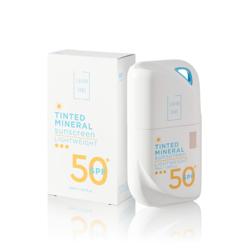 LAVISH Tinted Mineral Sunscreen SPF50 No1 Light Shade - Αντηλιακό Προσώπου - 50ml - Image 2
