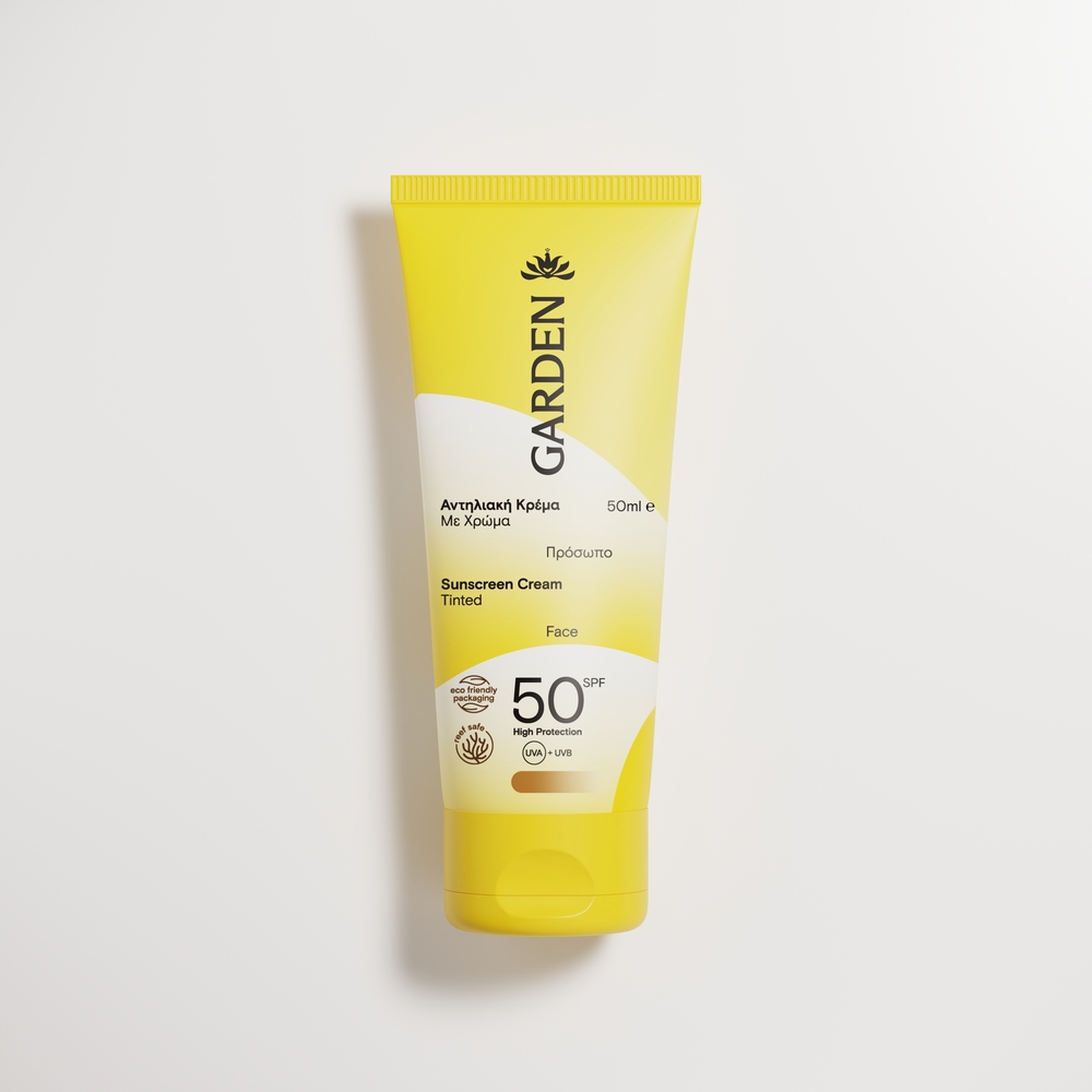 GARDEN Αντηλιακή Κρέμα Προσώπου με Χρώμα SPF50 50ml