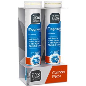 Pharmalead Magnesium 375Mg W/ Vitamin B6 Lime (1+1 Free), Efferv. Tabl, 2×20