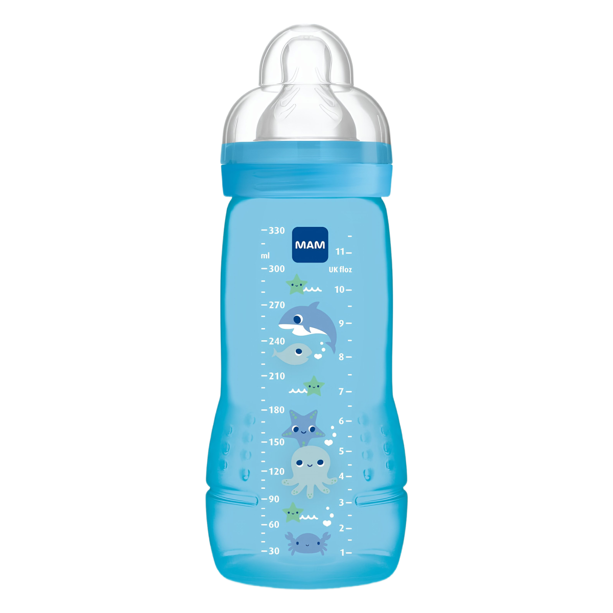 MAM Easy Active Μπιμπερό, 330ml 4+ μηνών, Μπλε