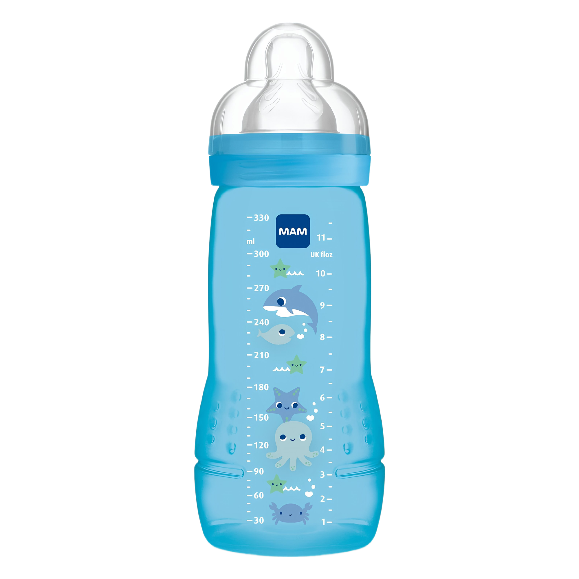 MAM Easy Active Μπιμπερό, 330ml 4+ μηνών, Μπλε