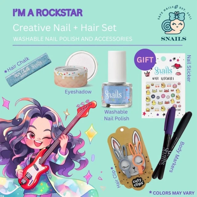 Snails I'm A Rockstar - Nail & Hair Set Bag - Image 2