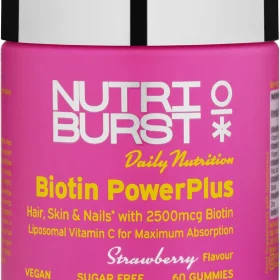 Nutriburst Biotin Power Plus 2500mcg Ζελεδάκια με Βιταμίνη C 60 Count