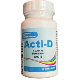 Acti D Vitamin D3, Tablets, 30 x 2000iu