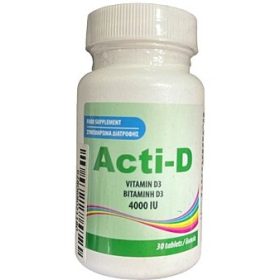 Acti D Vitamin D3, Tablets, 30 x 4000IU