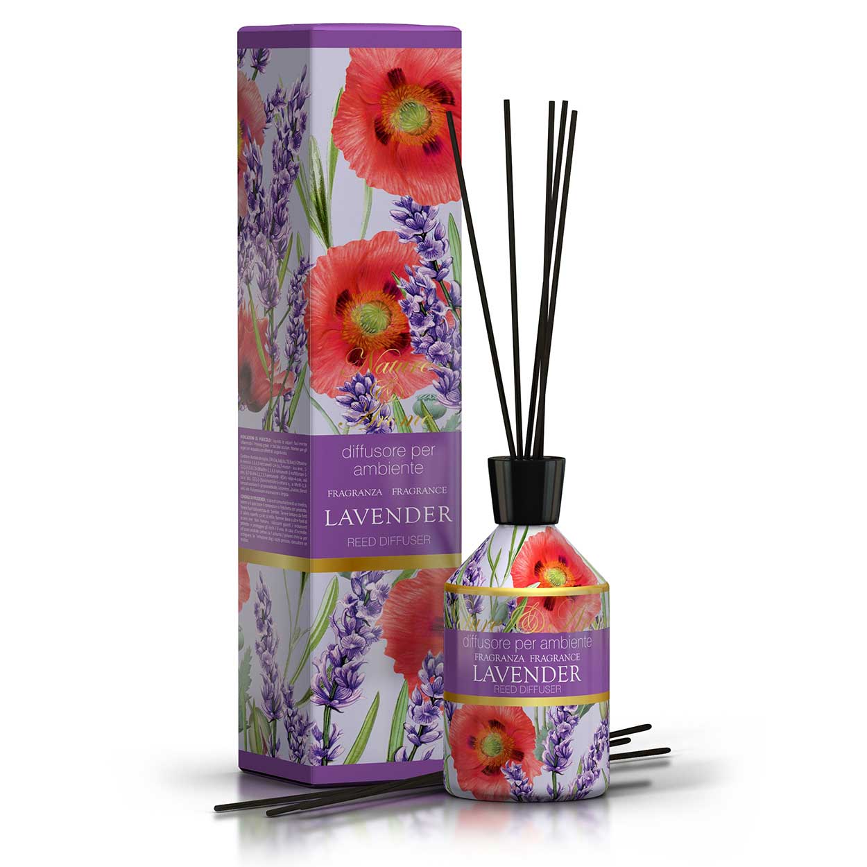 Room Diffuser 250 mL + Sticks Nature&Arome Lavender range