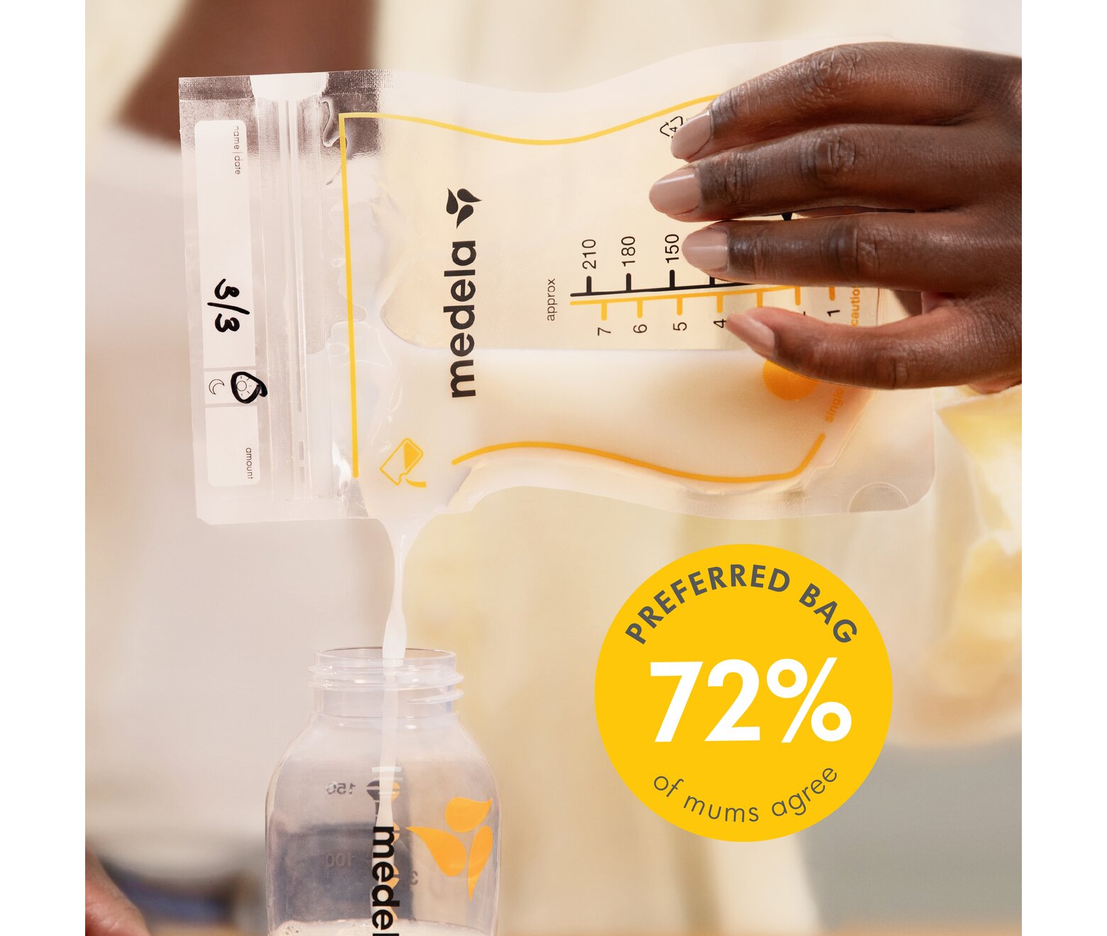 Medela Easy Pour Breast Milk Storage Bags 50 Pieces - Image 3
