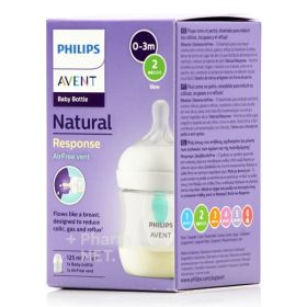 Philips Avent Baby Bottle Natural Response 0-3m, SCY670/01 (125ml) - Πλαστικό Μπιμπερό κατά των Κολικών