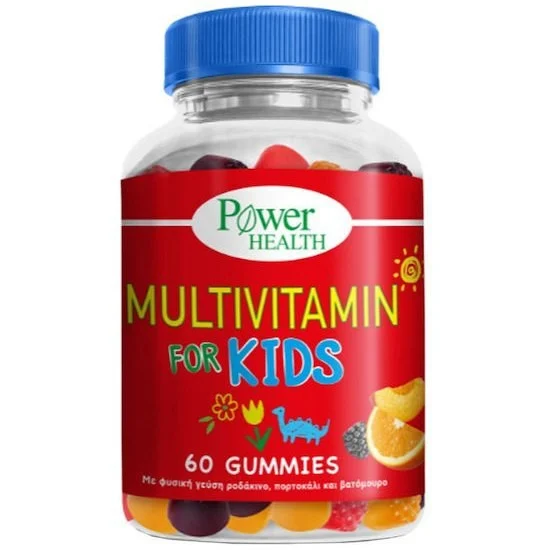 Power Health Multvitamin for Kids Πολυβιταμίνη Ροδάκινο, Πορτοκάλι & Βατόμουρο 60 ζελεδάκια