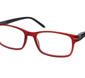 Eyelead Presbyopia Glasses Bone Red with Black Arms
