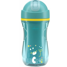 Θερμική κούπα με καλαμάκι 266ml τιρκουάζ 14m+ Chicco