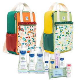 Mustela Baby Start Set Με 9 Προϊόντα Περιποίησης & Δώρο Mustela Τσάντα Μεταφοράς Πορτοκαλιά