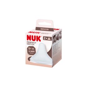 Nuk Perfect Match Θηλή Σιλικόνης Μέγεθος XL 6m+ 2 τμχ