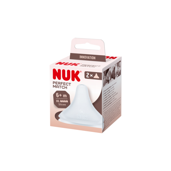 Nuk Perfect Match Θηλή Σιλικόνης Μέγεθος XL 6m+ 2 τμχ