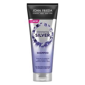 John Frieda Shimmering Shampoo for Dull Grey or White Hair Silver, 250 ml