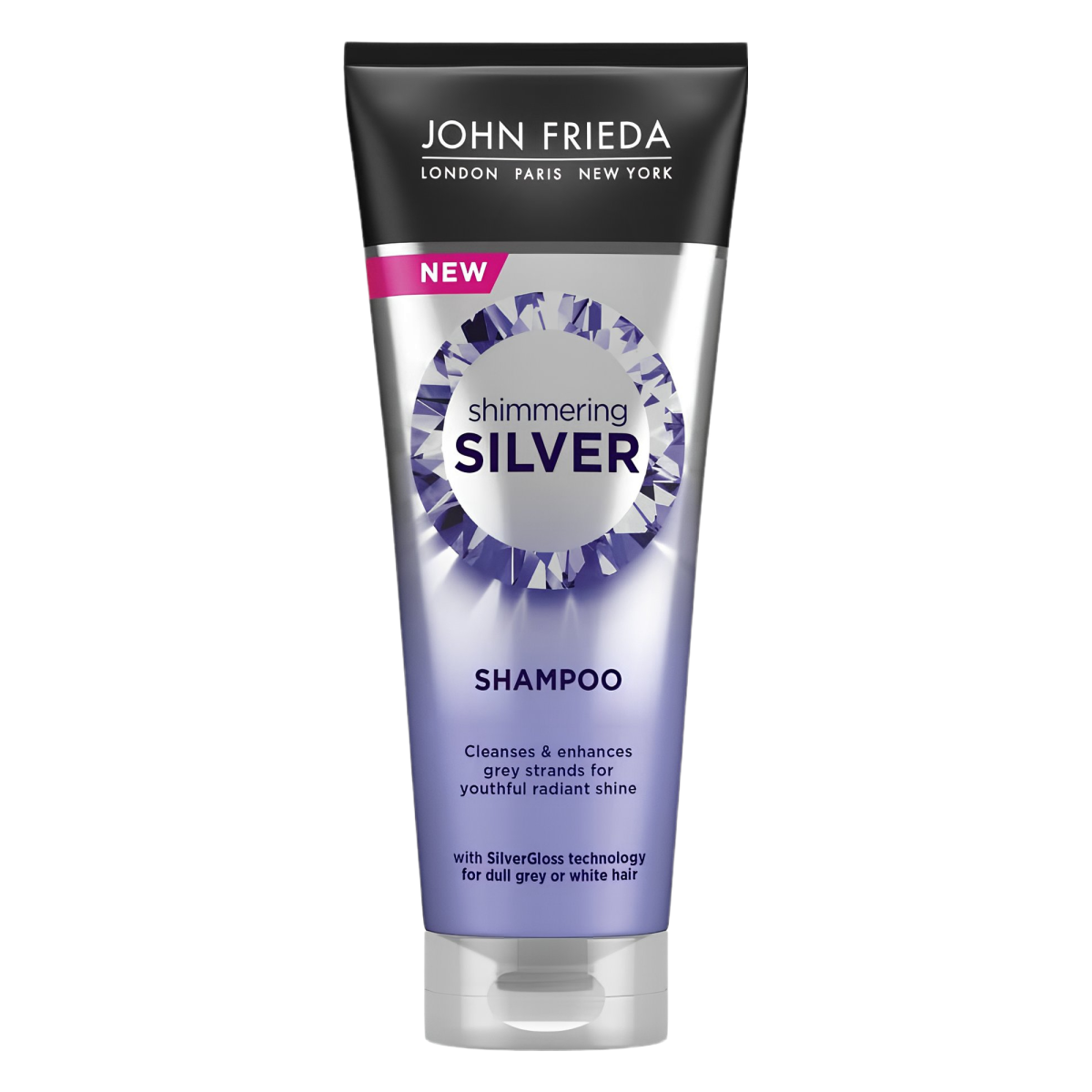 John Frieda Shimmering Shampoo for Dull Grey or White Hair Silver, 250 ml