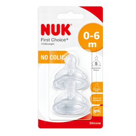 Nuk First Choice No Colic Small Teat 0-6m, 2 Τεμάχια