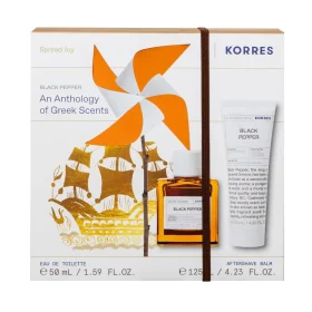 Korres An Anthology of Greek Scents Black Pepper Eau De Toilette 50 ml + Black Pepper Aftershave Βalm 125 ml