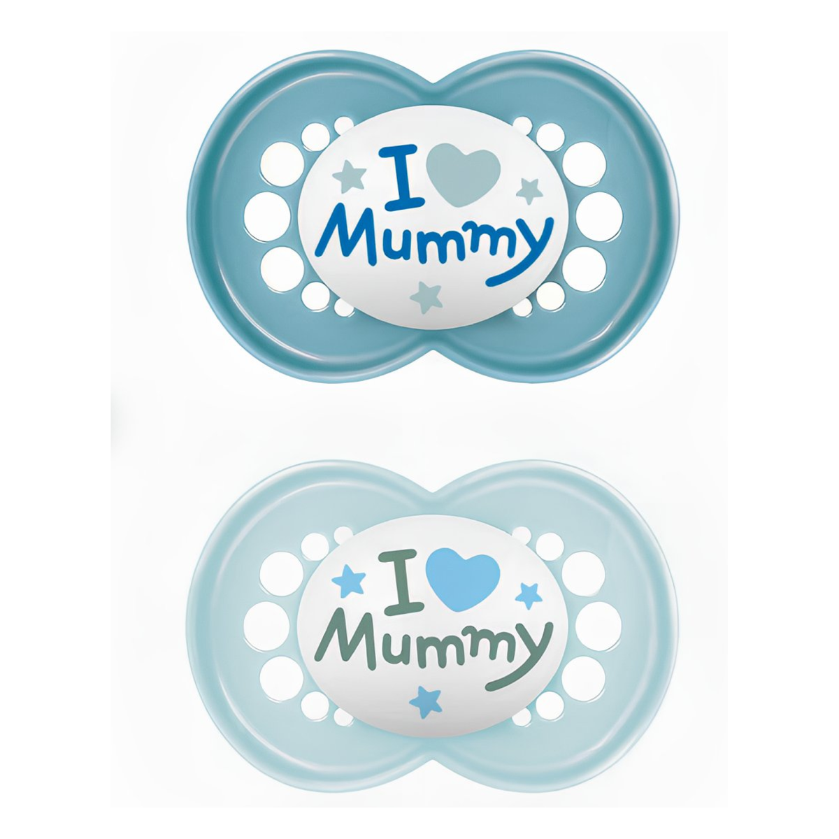 MAM Πιπίλα 2 τεμαχίων Original - Σιλικόνη 16 M - I Love Mummy - Μπλε