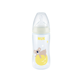 NUK First Choice Plus Night Baby Bottle with Temperature Control 0-6m 300ml