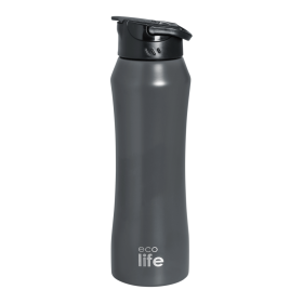 EcoLife Grey Thermos 550ml | Με Εσωτερικό Καλαμάκι