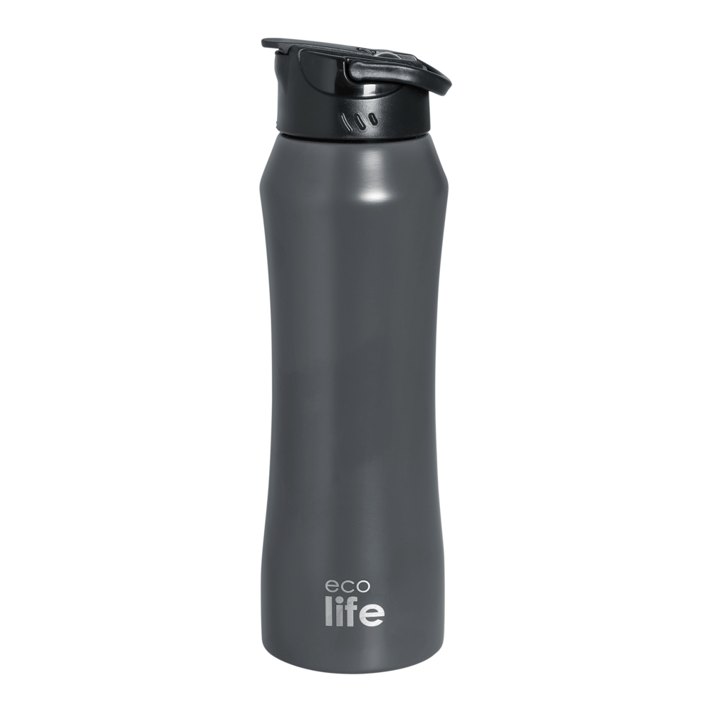 EcoLife Grey Thermos 550ml | Με Εσωτερικό Καλαμάκι