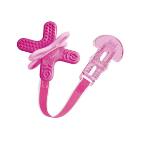 MAM Bite & Relax Κρίκος Οδοντοφυΐας Phase 2 +4M με Κλιπ | Baby Pink Ανακούφιση Οδοντοφυΐας