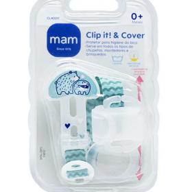 MAM Clip It Κλιπ Πιπίλας! & Μπλε Εξώφυλλο