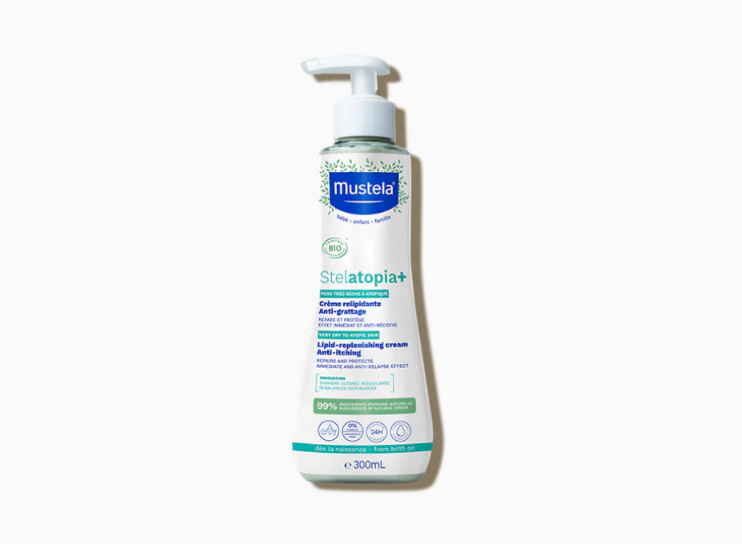 Lipid-replenishing cream, anti-itching, certified organic