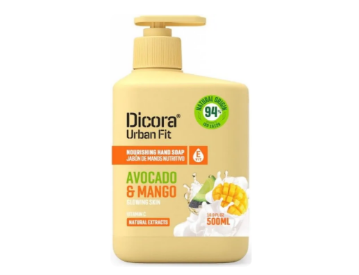 Dicora Urban Fit Σαπούνι Χεριών με Βιταμίνη Ε, Μάνγκο & Αβοκάντο (500mL)