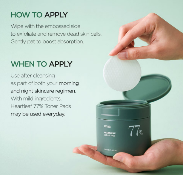 Anua Heartleaf 77 Clearpad 160ml - Image 4