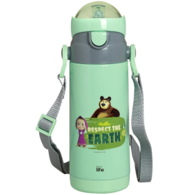Kids Thermos 'Masha -Respect Earth' 400ML (mint)