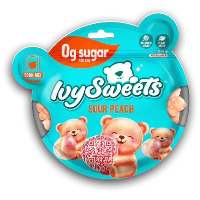 Ivysweets Sour Peach Gummies 50g