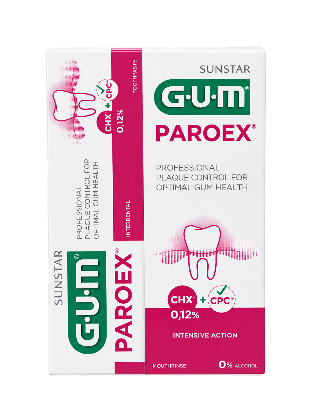 Gum paroex CHX 0,12% + CPC toothpaste and mouthrinse
