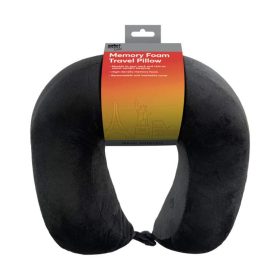 Safe & Sound Memory Foam Travel Pillow Black