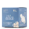 Illa Care Ilia Night Pads with Wings (12τμχ) - Βαμβακερά Επιθέματα Νυκτός με Φτερά