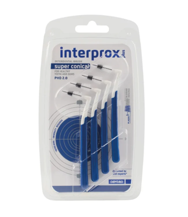 Interprox Plus Super Conical Σκούρο Μπλε PHD 2.0 mm Μεσοδόντια Βουρτσάκια - 4 τεμάχια