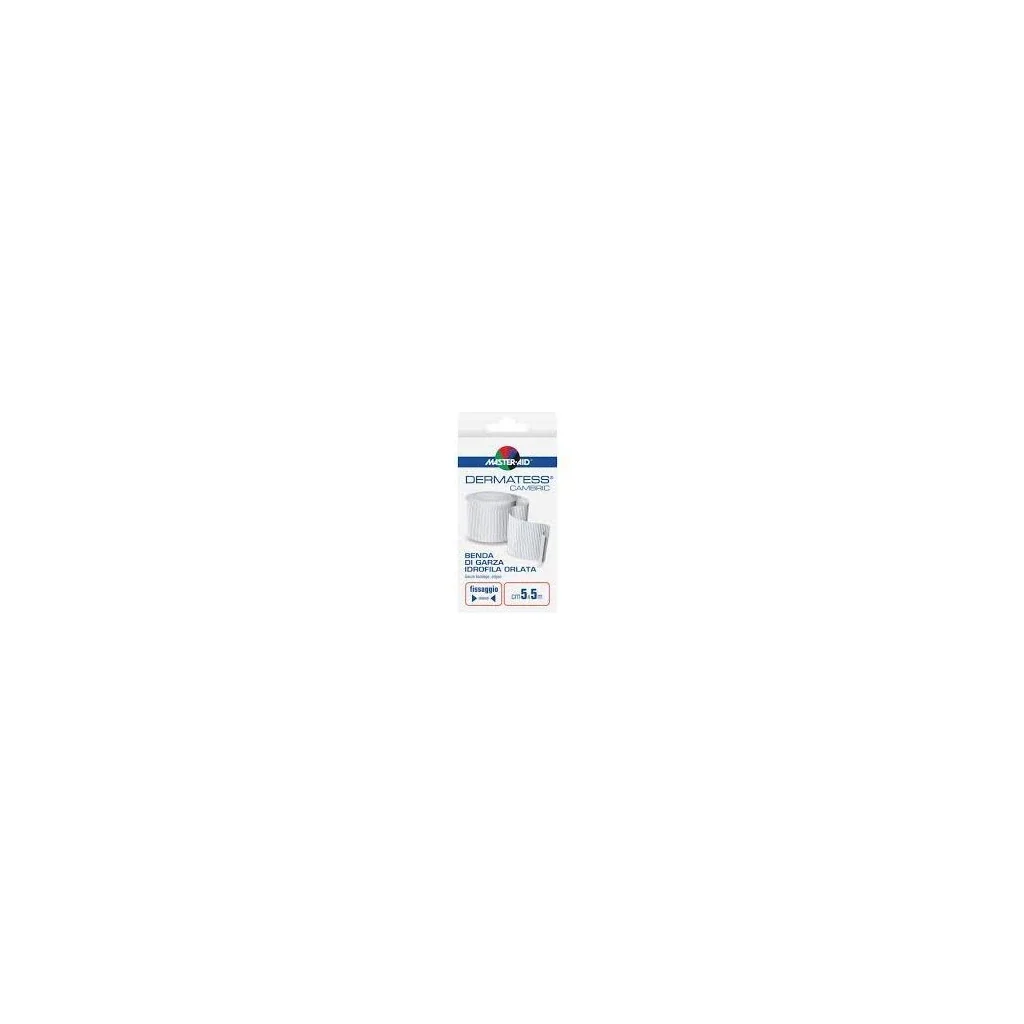 Master-Aid DERMATESS Cambric Bandage 5.5cm - Υδρόφιλη γάζα με στρίφωμα για στερέωση
