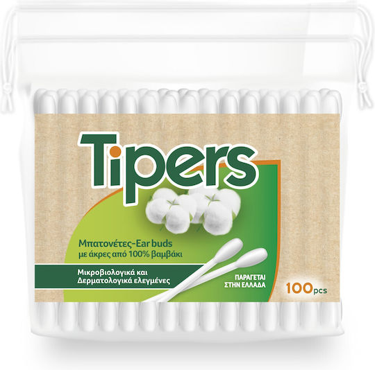 TIPERS | Μπατονέτες με άκρες από 100% βαμβάκι (100 τεμ.)
