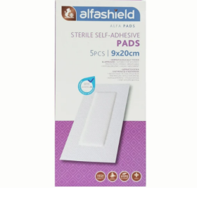 AlfaShield Sterile Self-Adhesive Pads 5 Τεμάχια - 9x20cm