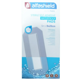 AlfaShield Sterile Self-Adhesive Waterproof Pads 5 Τεμάχια - 9x20cm