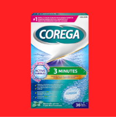 Corega Ταμπλέτες 3 λεπτών, 36 τεμ