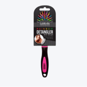 LaModa Rainbow Slim Handled Detangler Brush